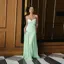 Mint Green Sweetheart Neck Maxi Dress
