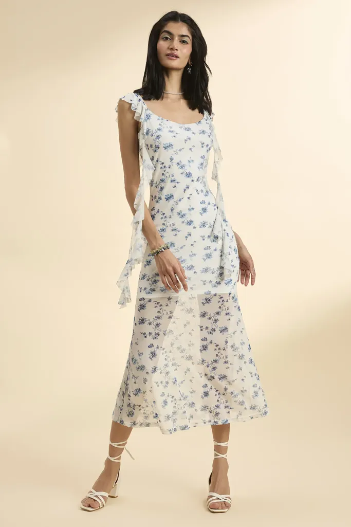 Floral Print Maxi Dress - Image 1