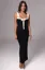 Black Tieup Square Neck Maxi Dress