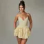 Yellow Tiered Ruffle Dress