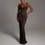 Black Floral Mermaid Dress
