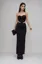 Black Solid Sweetheart Neck Co Ord Set