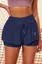 Navy Solid Sports Micro Mini Shorts