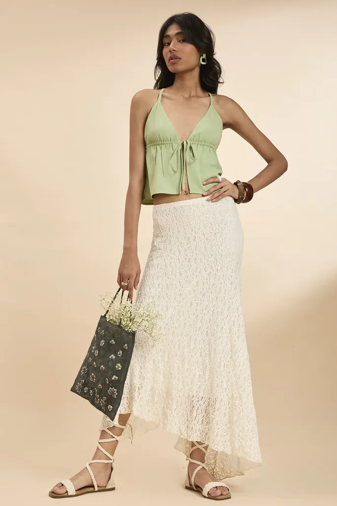 Mint Green Tiefront Empire Cami Top - Image 1