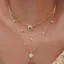 Imitation Gold Crescent Shaped Layered Necklace