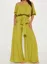 Lime Green Waist Tie Up Detail Co Ord Set