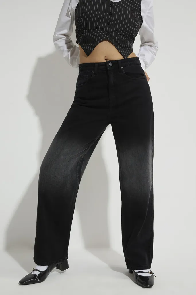 Dark Grey Wide Leg Jeans - Image 1