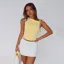 Yellow Asymmetric Neck Top