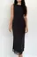 Black Backless Midi Dress