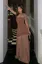 Brown Semisheer Maxi Dress