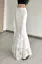 White Floral Draped Mermaid Skirt