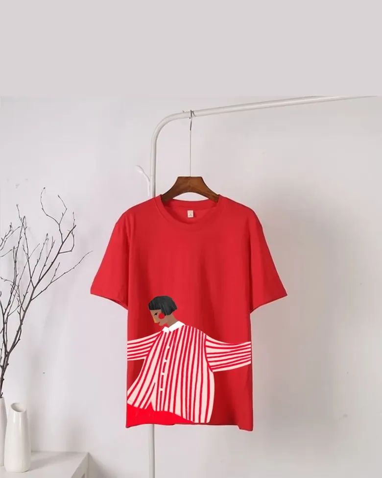 Red Graphic Regular Tshirt - Image 1