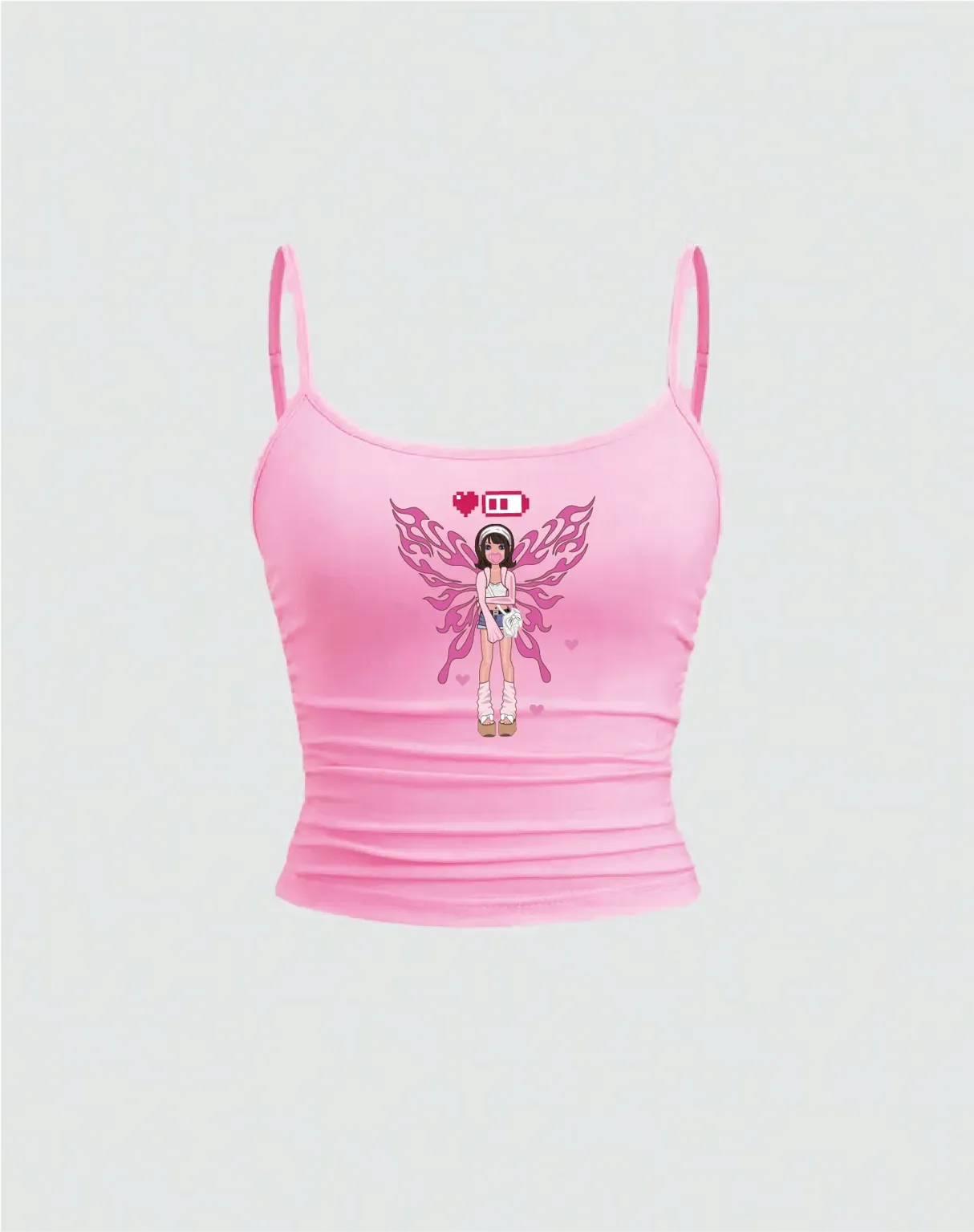 Pink Graphic Cami Top - NEWME