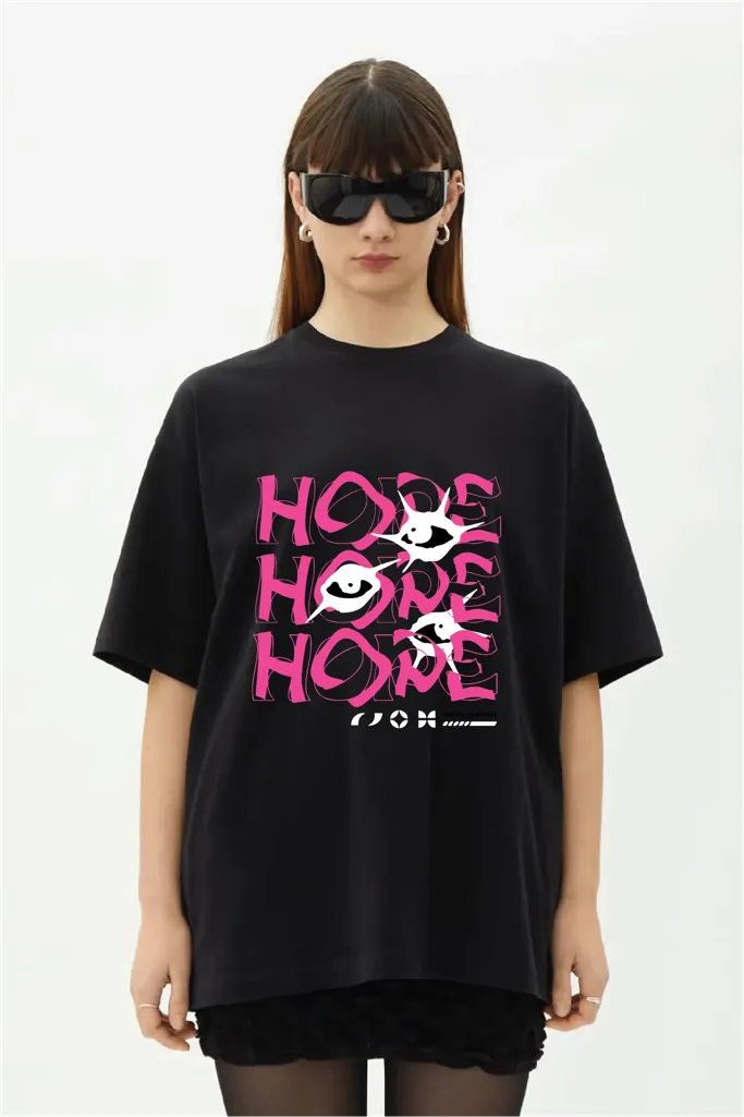 Black Graphic Oversized Tshirt - Image 1