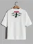 White Graphic Oversized Tshirt