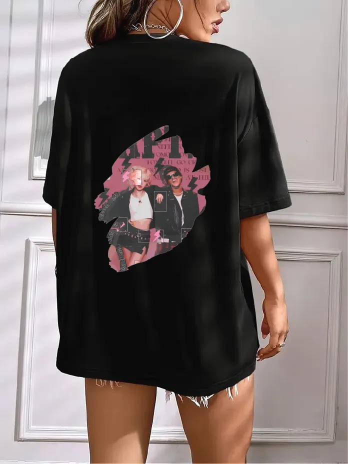 Black Oversized Graphic Tshirt - Image 1