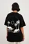 Black Oversized Nautical Print Tshirt