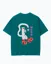 Teal Oversized Graphic Print Tshirt