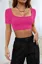 Pink Fitted Crop Top