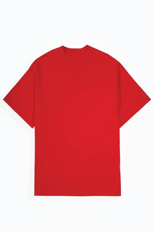 Red Oversized Graphic Print Tshirt - NEWME