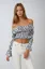 White Floral Printed Crop Top