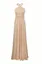 Beige Halter Slit Maxi Dress