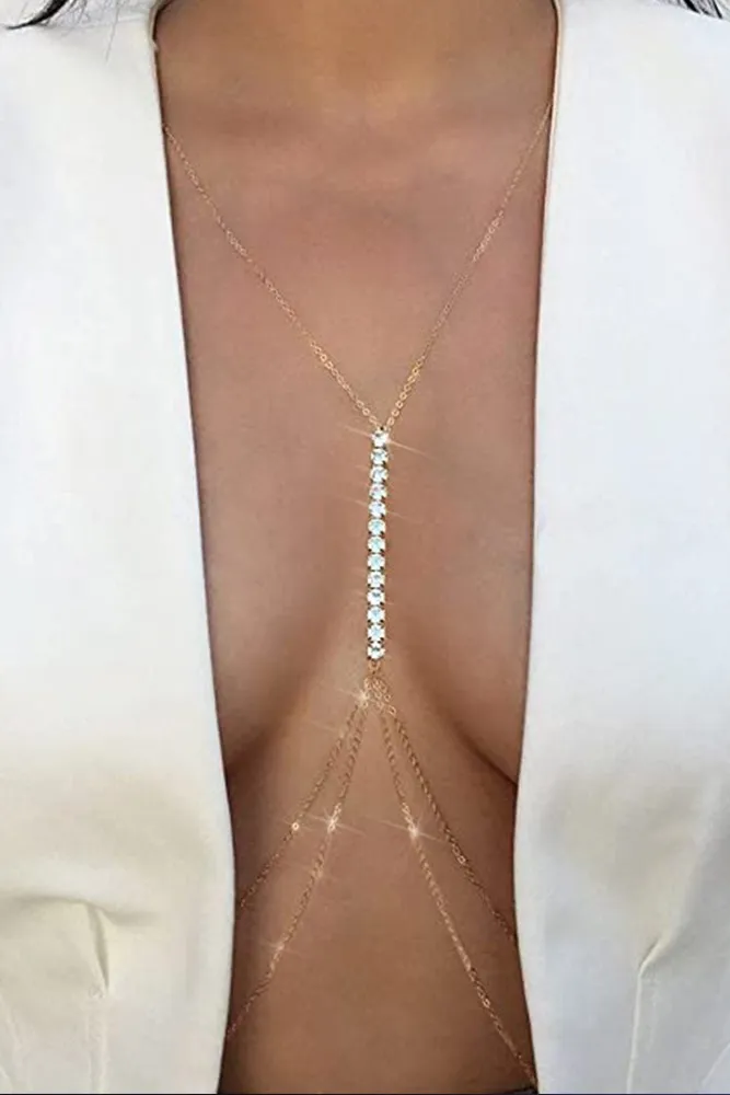 Imitation Elegant Gold Body Chain - Image 1