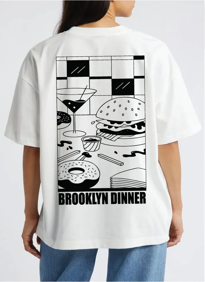 White Graphic Oversized Tshirt - Image 1