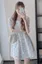 White Floral Flared Midi Dress