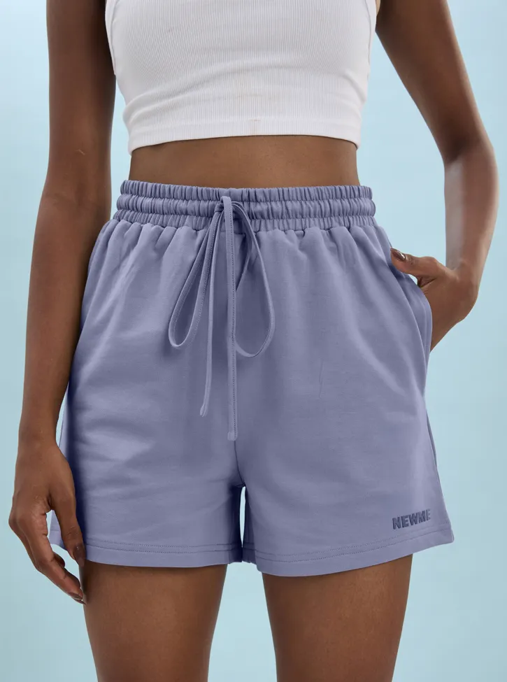Blue Solid Regular Shorts - Image 1