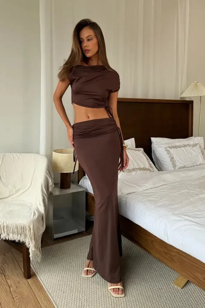 Ruched Oneshoulder Coord Set - Image 1