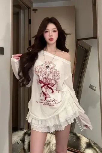トップス meing. logo off shoulder Twist Front Off The Shoulder Top – Ashley Stewart