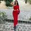 Red One Shoulder Ruched Bodycon Dress