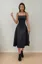 Black Strapped Fit And Flare Dress
