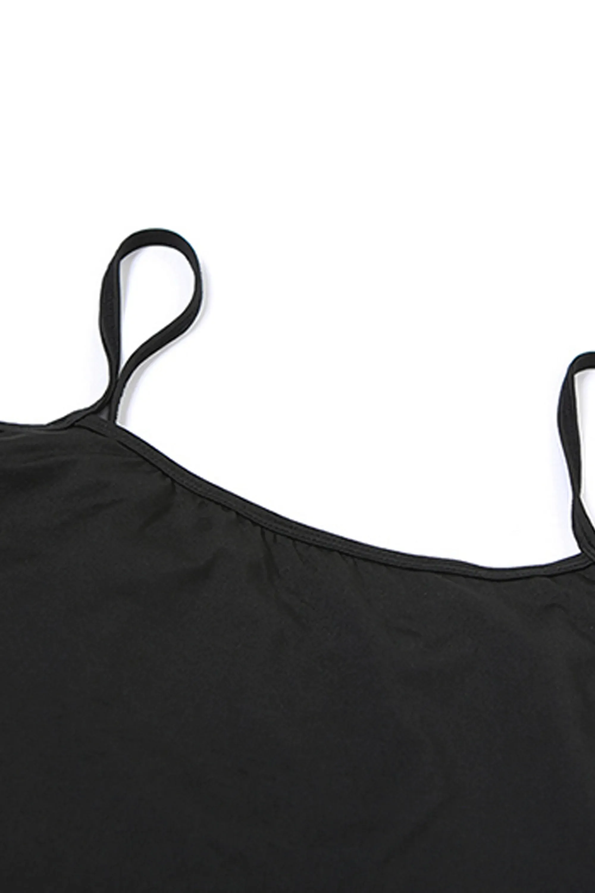 Black Asymmetric Neck Ruched Mini Dress - Image 4