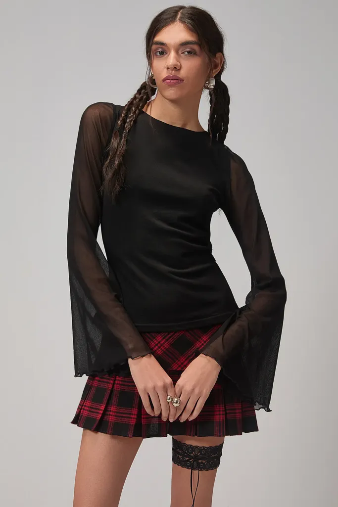 Black Solid Backless Top - Image 1
