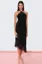 Black Floral Halter Neck Midi Dress