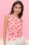 Pink Printed One Shoulder Top
