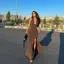 Brown Halter Neck Slit Maxi Dress