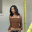 Brown Solid Off Shoulder Crop Top