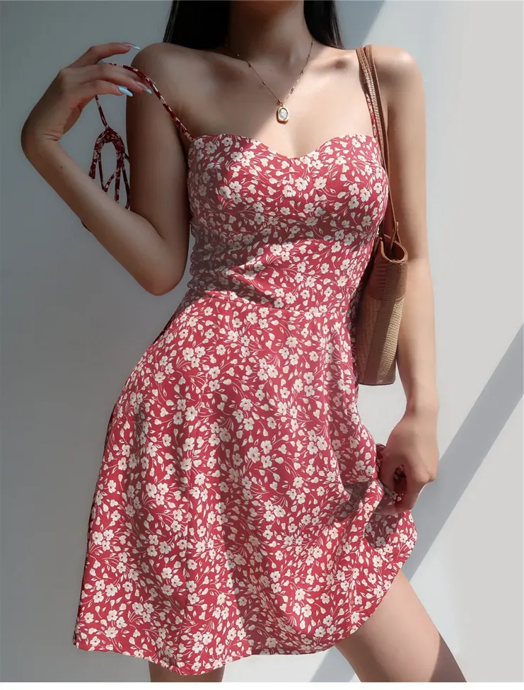 ワンピース FLOWOOM Blooming Halter Neck Dress Mini(5color) Blooming Halter Neck Dress - Mini(5color) - FLOWOOM