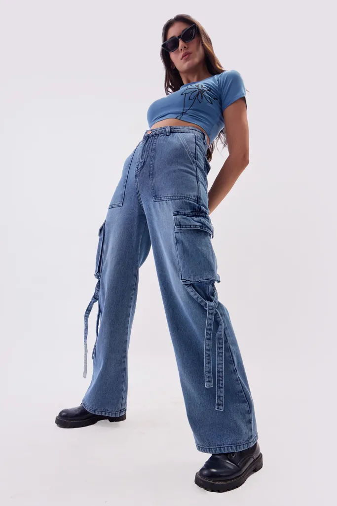 na.eナエ Straight Pocket Jeans Mロング丈