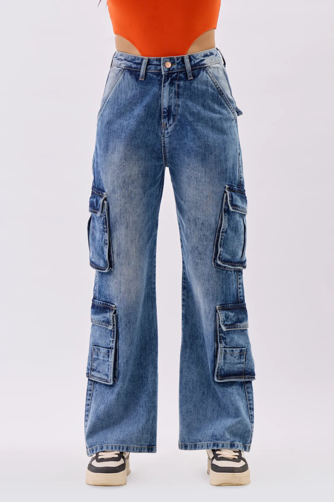 【YOURNUS】Info Wide Cargo Denim NM-IN-54-JNS-24-MAR-4624-BLUE(