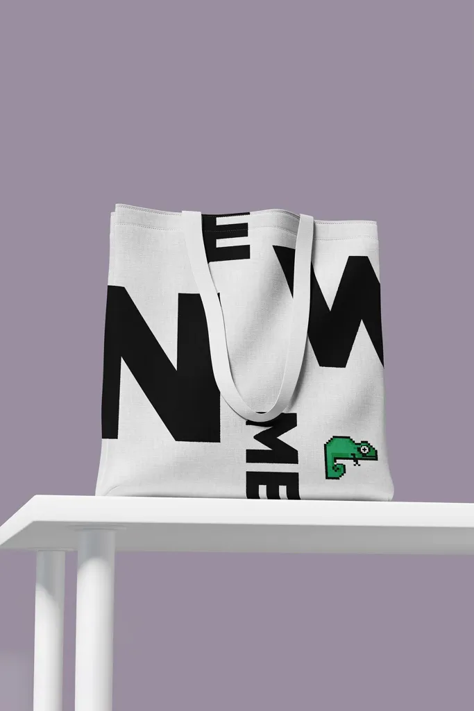 Newme Typographic Canvas Tote Bag - Image 1
