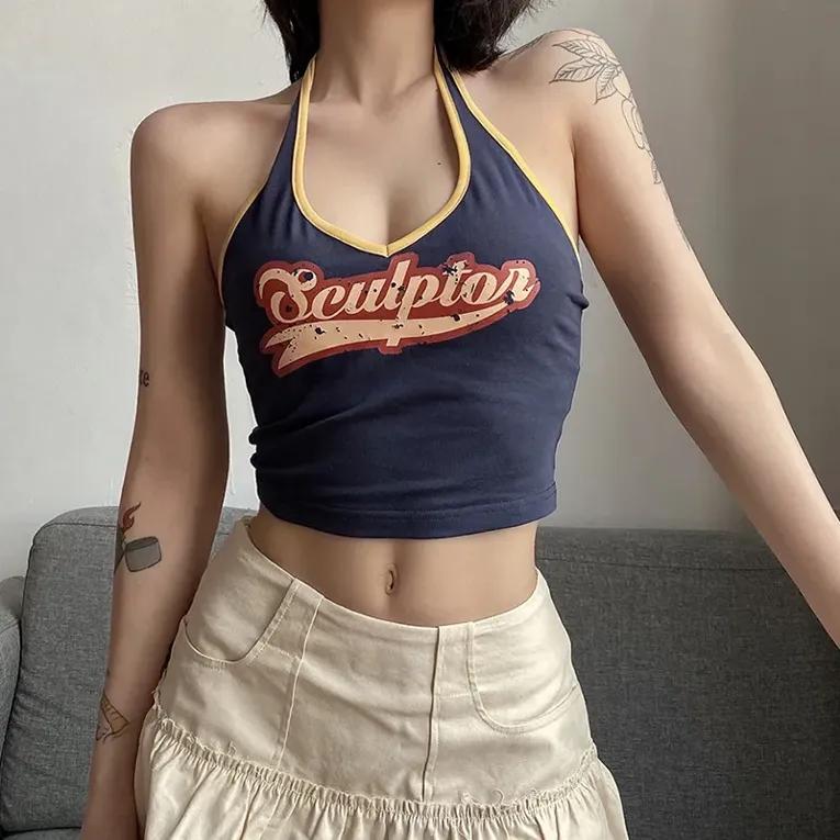 Printed Halter Neck Top - Image 1