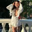 White Ruffled Plunge Neck  Micro Mini Dress