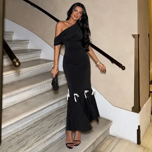 ワンピース andmary Emily off shoulder dress black mdl_1_0154013e-a16d-4b9d-965e-