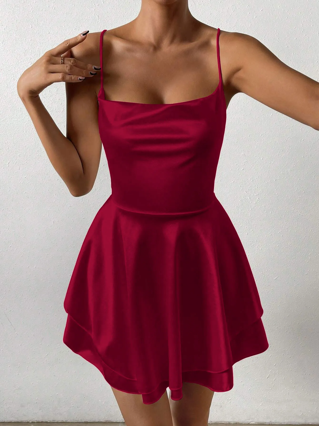 fitted lace wedding dress Night At The Ballet Mini Dress In Red – Impressions Online Boutique