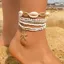Imitation White Beaded Shells Anklet Sets