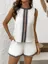 White Striped Coord Set